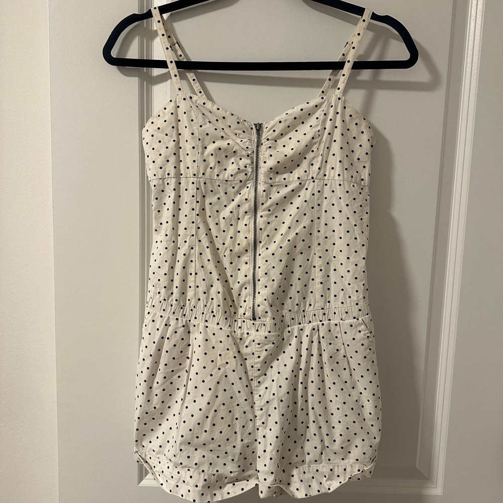 White Polka Dot Romper
